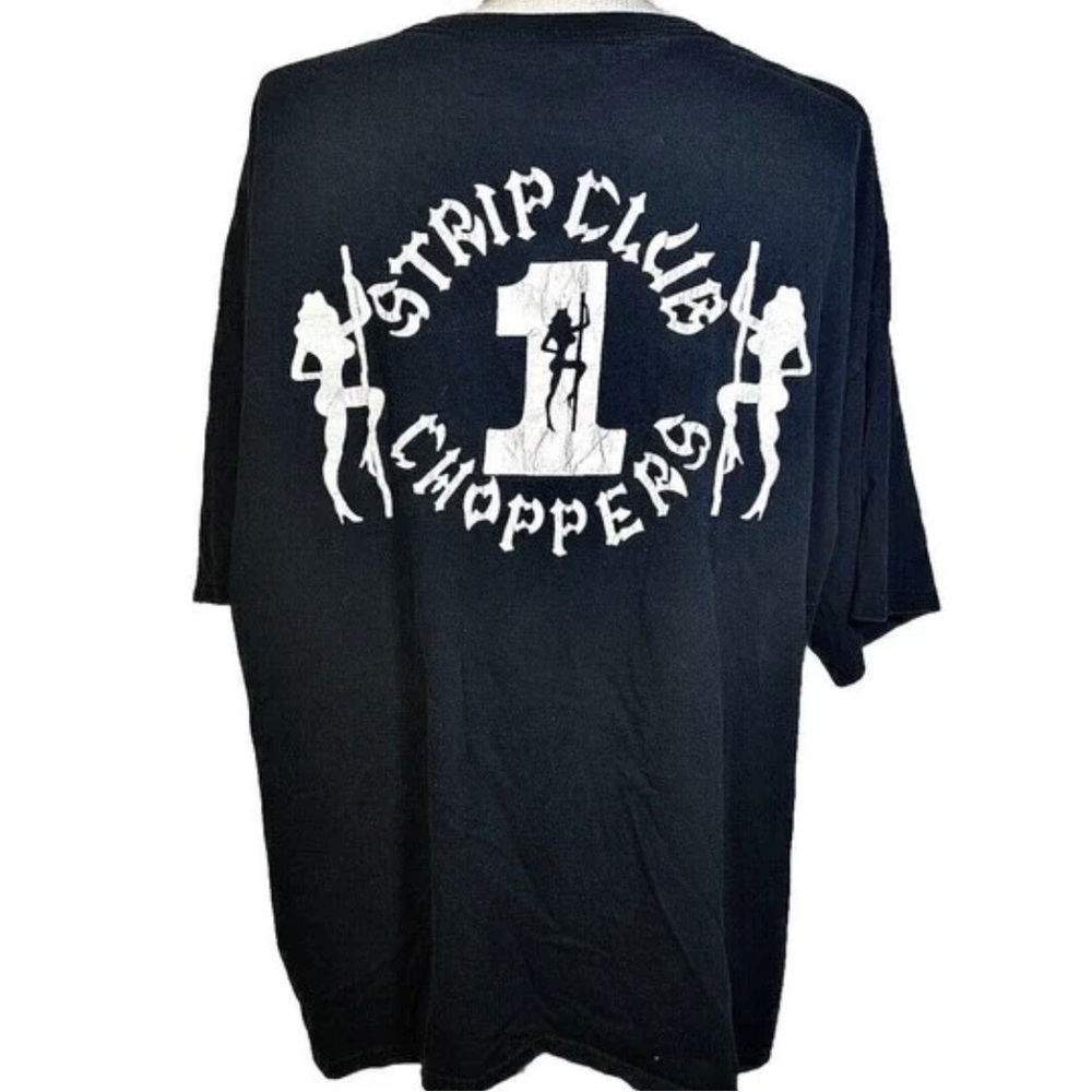 Strip Club Choppers Black Graphic Men's T-Shirt